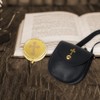 Klmnop Communion Burse for Pyx Gold Cross Pyx Container, Catholic