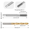 M4x0.7 Straight Flute Thread Tap and 3.3mm Twist Drill Bit