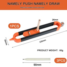 Amacoam Contour Gauge, Irregular Contours, Contour Gauge with 3 Pencils, Contour Gauge with Lock, Contour Reproduction Gauge, Contour Template, Contour Gauge, Tool Woodworking