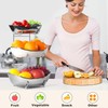 LIJINGCHEN Fruit Bowl for Kitchen Counter, 3 Tier Ceramic Fruit