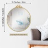 BITALYE 15.75" Small Bow Decorative Round Mirror,Gold Metal Frame Circle