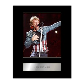 Jon Bon Jovi Signed Mounted Photo Display #3