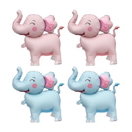 NIDHFG 4 Pieces Cartoon Elephant Balloons, Cute Animal Balloons, Children'S Inflatable Toys, Party Decoration Balloons.