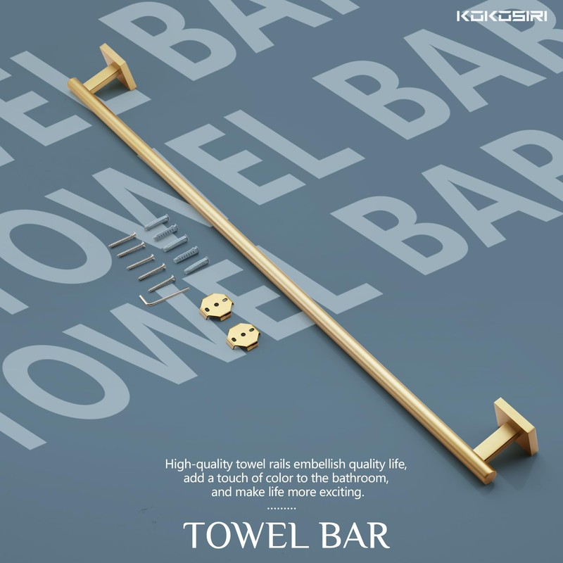 KOKOSIRI Bathroom Towel Bar 36'' Towel Holder for Bath Kitchen