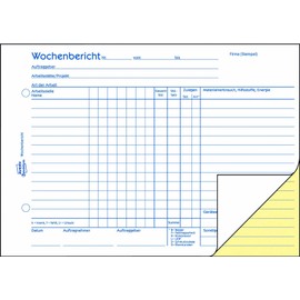 Avery Zweckform 1772 Weekly Report Book A5 2 x 40 Pages