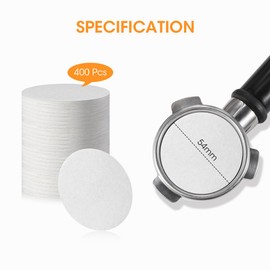 Aieve Espresso Paper Filter Compatible with Breville Barista Coffee Maker, 54 mm Portafilter Paper Filter Puck Screen Espresso Accessories (400 Pcs)