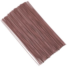 400 PCS 16 Inch Floral Wire Stems,14 Gauge Floral Wire for Wiring Fresh Flowers, Creating Floral Crowns, DIY Crafts, Artificial Flower, Brown,by GENHAKON