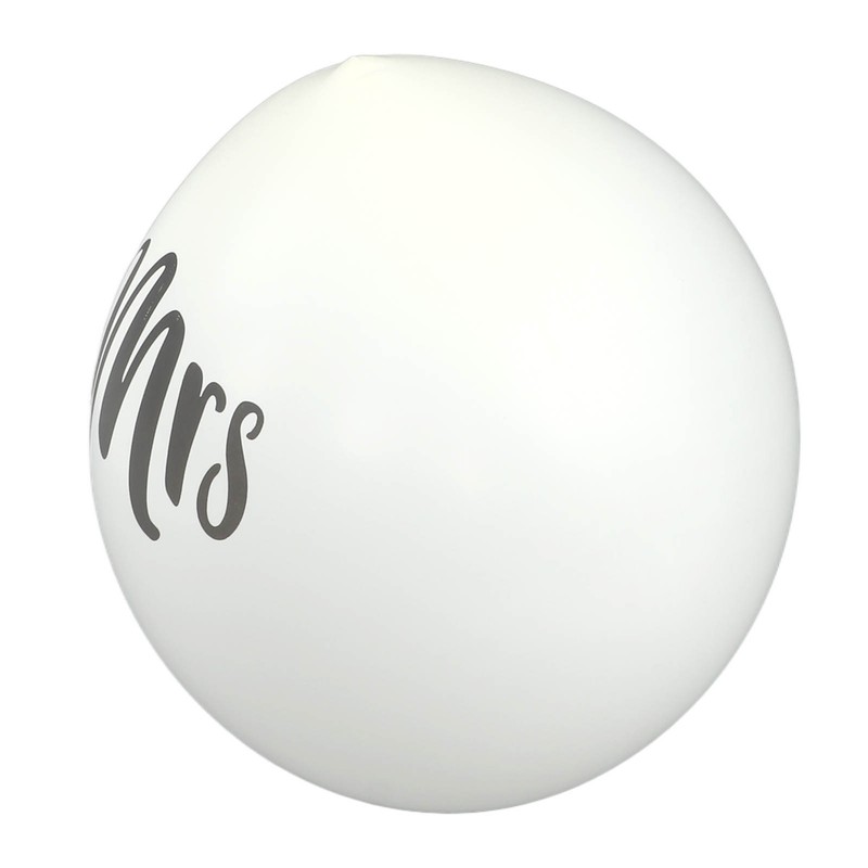 6 Pcs Balloons 36in MR MRS Letters Printed White Giant