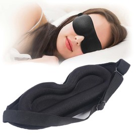 AOOTUERL Breathable 3D Sleeping Mask, Soft Eye Mask, Sleeping Masks, 100% Light Blocking Sleeping Mask with Adjustable Strap