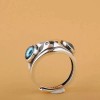 Unbranded Cute Frog Blue Eye Silver Ring, Adjustable Size, Toad,