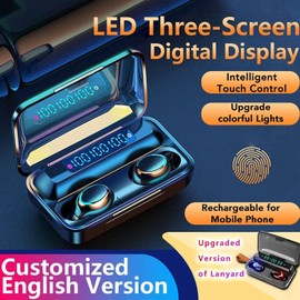 BMHOLU 2023 Newest Wireless Earbuds, F9-5, Bluetooth Earphones with Charging Case, IPX7 Waterproof Stereo Headphones in-Ear Built-in Mic Headset for Sport