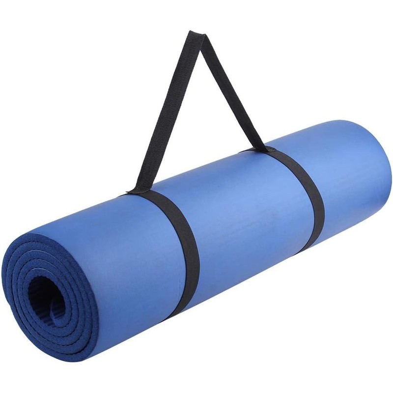 Black Adjustable Yoga Mat Strap for Sport and Shoulder, Elastic