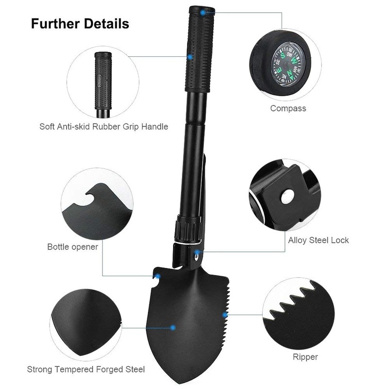 C_EDITION Multi-Functional Military Folding Shovel Survival Spade Emergency Garden Camping