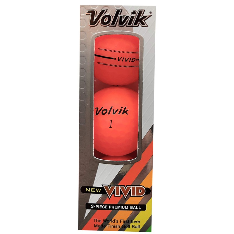 Volvik Vivid Golf Balls - Matte Pink, Dozen