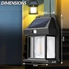 Solar Wall Lights Outdoor [2 Pack] Dusk to Dawn Solar