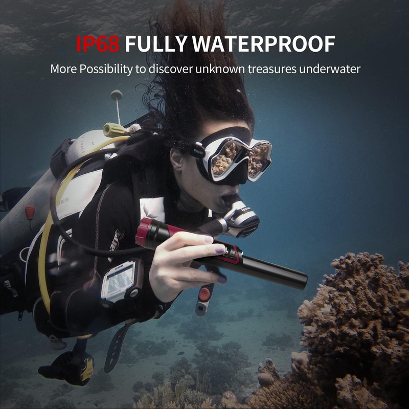 DR.ÖTEK Pinpointer Metal Detector, IP68 Waterproof, 360° Search Handheld Pin