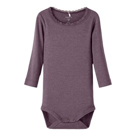 NAME IT Baby Girl Nbfkab LS Noos Bodysuit, Arctic Dusk/Detail: melange