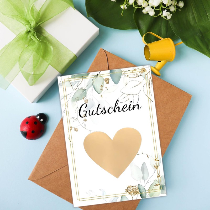 ZABARE 8 Sets of Vouchers to Fill Yourself, DIY Scratch