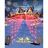 COOLWUFAN 24 Pack 22" Solar Candy Cane Lights Outdoor, 216
