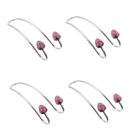 MAGICLULU 4pcs Strawberry Backseat Hooks Cute Durable Vehicle Holders for Bags Hats Umbrellas Stylish Car Accessories Strawberry Pink Easy to Use Portable Seat Headrest Hangers