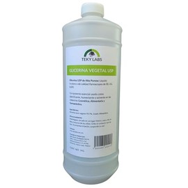 Glicerina Vegetal Pura 99.7 USP 1 Litro Grado Alimenticio Cosmética Belleza  Hidratación Profunda