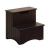 Kings Brand Dark Cherry Finish Wood Bedroom Step Stool With