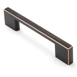 Dazzleeta 10 Pack Oil Rubbed Bronze Cabinet Pulls 5 Inch, Handles for Kitchen Cabinet Hardware, Square Cabinet Handles for Bathroom Dresser Drawer Handles