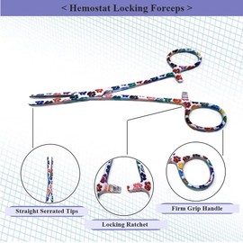 Dog/Cat Pet Ear Hair Puller 5.5" Hemostat Forceps Serrated STR Jaws Ear Care Forceps, Made of Stainless Steel-Helps In Cleaning Ear Nose Face Paws Hair-Multipurpose Works on All Kind of Hair, WHITE