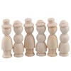 MUKLEI 20 Pack Unfinished Wood Peg Dolls - Female and