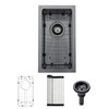 Bar Sink - PEPO Black Small Kitchen Sinks Undermount Stainless