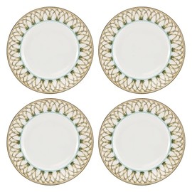 Lenox British Colonial Bamboo Accent Plates, Set of 4, 4 Count, Brown