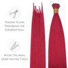 WENNALIFE I Tip Hair Extensions Human Hair 100g 100s 24