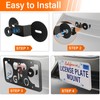Front Bumper Tow Hook License Plate Mount Bracket Compatible with