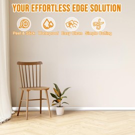 Hzetuu Flexible Quarter Round Molding - 157in Waterproof Self-Adhesive Silicone Trim for Curved Edges, Anti-Collision, Easy DIY Installation, Ideal for All Areas, Especially Bathrooms & Kitchens