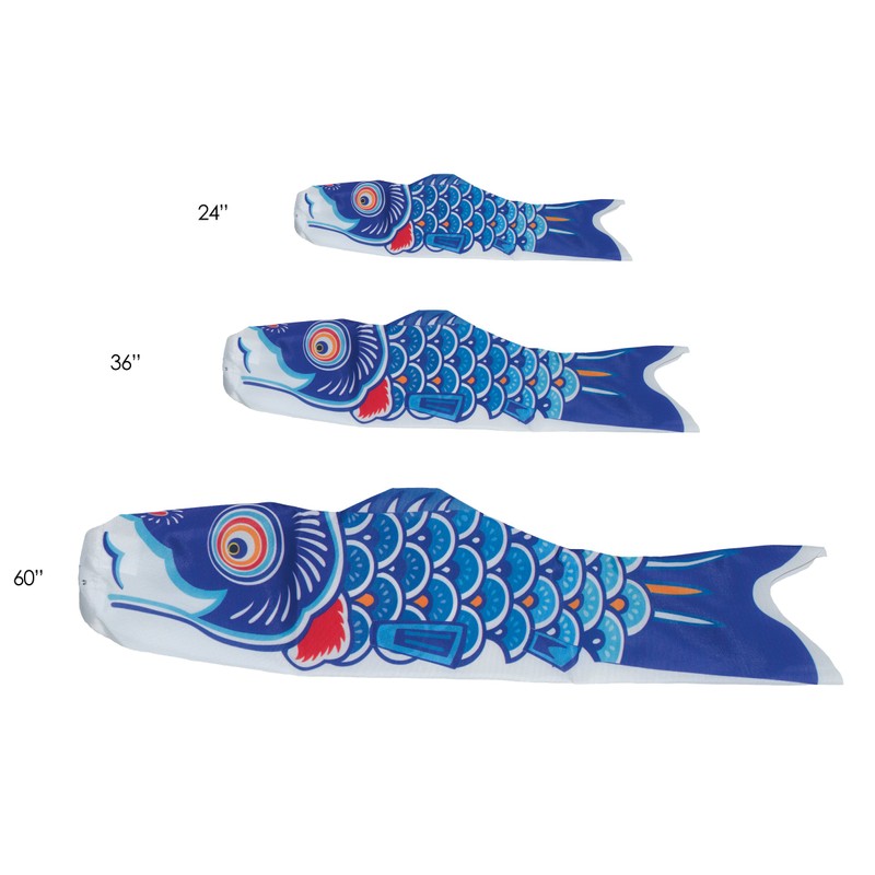 In the Breeze Koi Fish Windsock, 24-Inch, Blue,4780