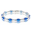 RIZILIA Tennis Bracelet & Marquise Cut CZ [Simulated Blue Sapphire]