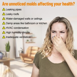 Mold Test Kit for Home Testing: 6 Counts DIY at Home Mold Test for Air Quality Object Surface and HVAC Indoor Detect Black Mold and More
