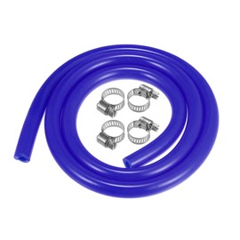 X AUTOHAUX 1 Set Silicone Vacuum Tubing Hose 1m 6mm ID Engine Automotive Vacuum Silicone Hose Line Blue