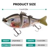 FONMANG 3-Pieces Swimbait Fishing Lures, Lifelike Bluegill Multi -Jointed Slow