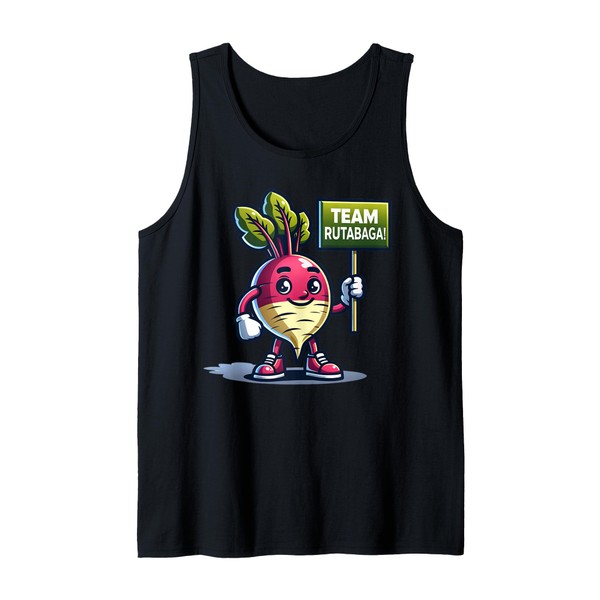 Team Rutabaga, Rutabaga Mascot, Funny Root Vegetable Tank Top