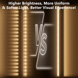 Aurevita 3 m COB LED Strip USB 5 V, Warm White Dimmable CRI85+ 8 mm Wide Flexible LED Strip Light for TV Background, Kitchen, Living Room, Party, DIY Decoration Lighting