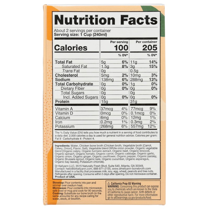 Dr Kellyann Broth Bone Chicken Low Sd 16.9 FO