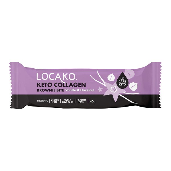 Locako Keto Collagen Brownie Bite Vanilla Hazelnut - 40gm