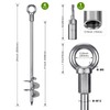 Insaga 24'' Fully Welded Ground Anchors Screw in, 3'' Wider