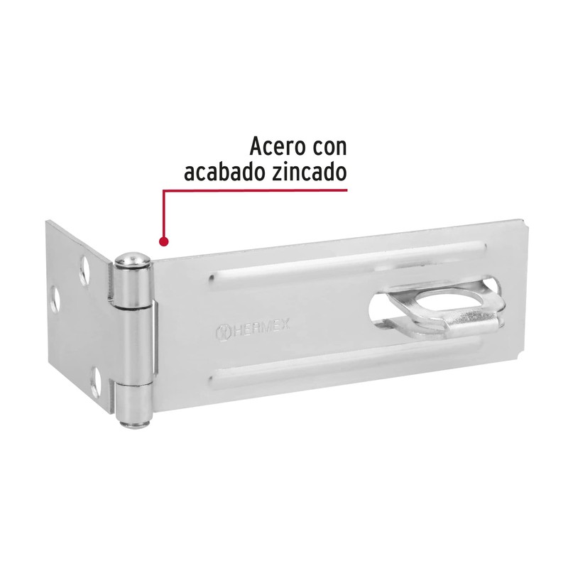 Hermex POCZ-450, Portacandado de acero zincado 4 1/2"