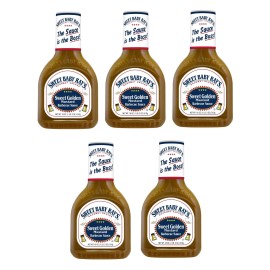 Sweet Baby Ray’s Sweet Golden Mustard BBQ Sauce - 5 Pack (18 oz each)