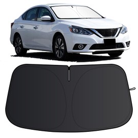 Windshield Sun Shade for Nissan Sentra 2014-2019 Foldable Sun Visor Protector for Sentra Accessories Sunshade Car Front Window Sunshades Blocks UV Rays