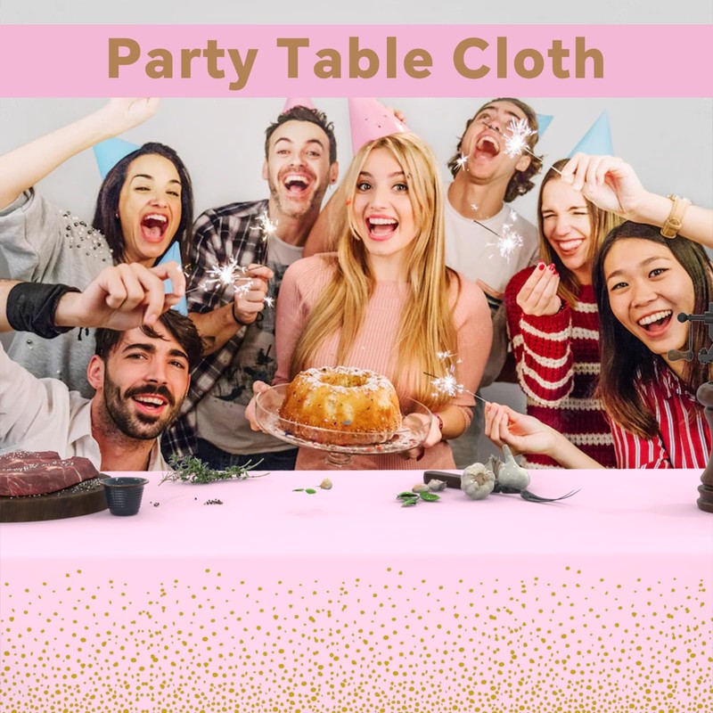 Fantastshop Plastic Tablecloths Disposable - 6 Packs 54 x 108