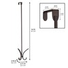 InterDesign Axis Easy Reach 24" Quad Hook, Over the Door