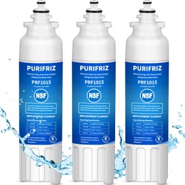 PURIFRIZ 3 Pack ADQ73613401 Refrigerator Water Filter, Compatible with LG LT800P, LT800PC, ADQ736134, ADQ73613402, LSXS26326S, LSXS26366S, LMXS30776S, LSXS26366D, LMXC23746S, 46-9490, 469490, 6 Month